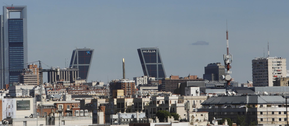 Vista de las cinco torres de Madrid