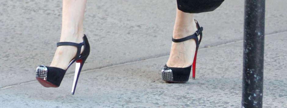 Sarah Jessica Parker  in the West Village wearing a pair of sky high studded Christian Louboutin heels.
 February 20, 2011
 New York, New York