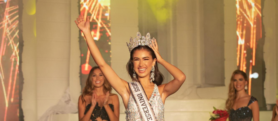 La modelo vasca Sarah Loinaz, durante la gala de Miss Universo Spain 2021