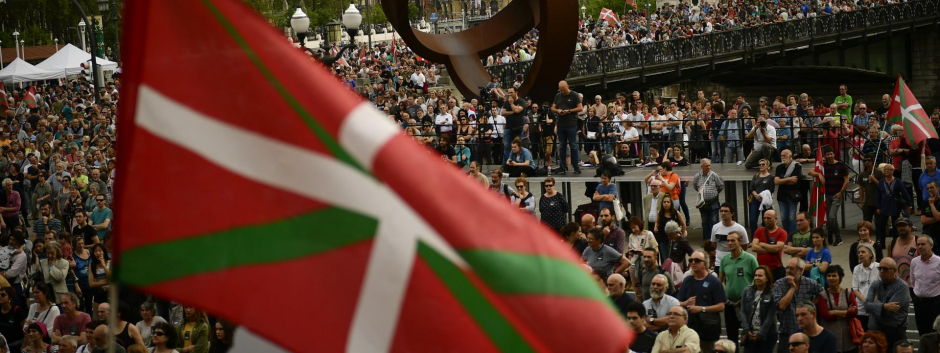 Manifestación en Bilbao en apoyo a los presos de ETA
