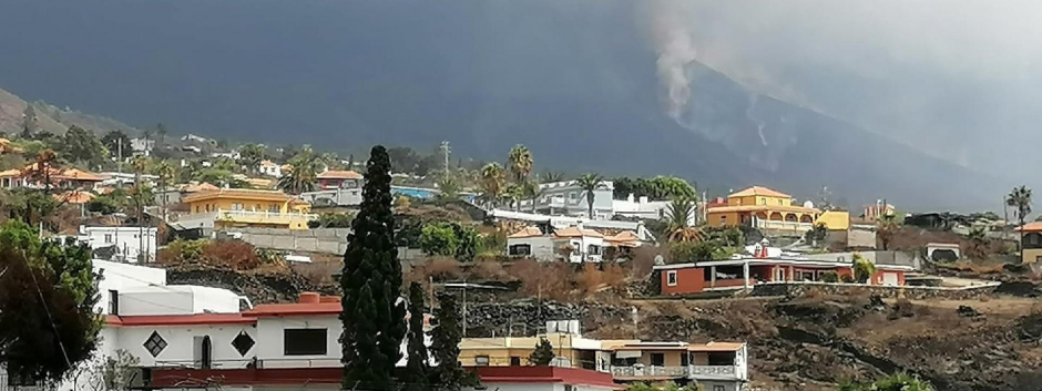 Vista general de tres localidades evacuadas en La Palma