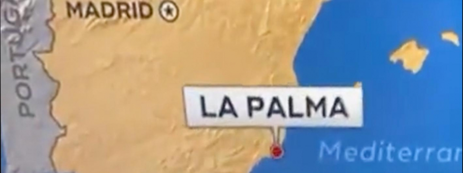 La CBS ha ubicado La Palma en Cartagena al hablar de la erupción del volcán