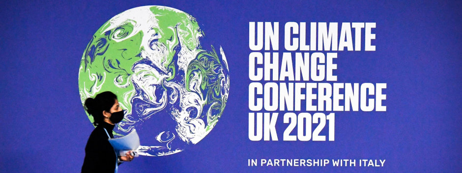 El poster de entrada de la COP26