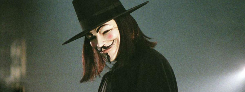 El protagonista de V de Vendetta, adaptación cinematográfica del cómic de Alan Moore
