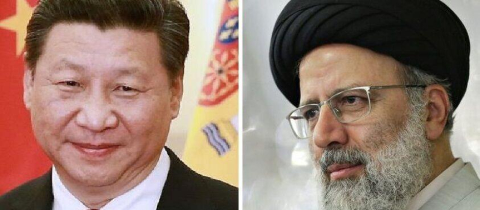 Presidente chino Xi Jinpin y el presidente iraní, Ebrahim Raisi