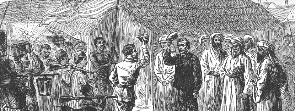 Stanley encuentra a Livingstone en Ujiji, noviembre de 1871