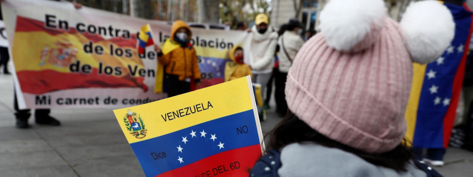 Marcha en Madrid contra el régimen venezolano