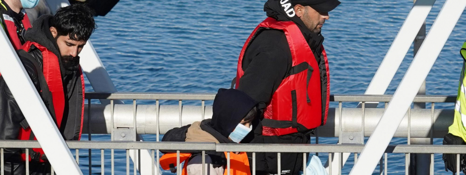 Migrantes rescatados en el Canal de la Mancha