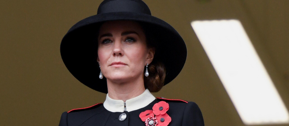 Kate Middleton, duquesa de Cambridge, durante la ceremonia