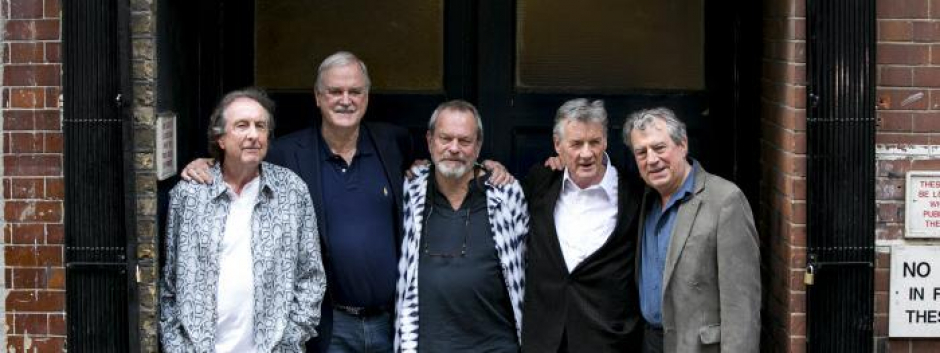 Eric Idle, John Cleese, Terry Gilliam, Michael Palin y Terry Jones, de los Monty Python, en 2014.