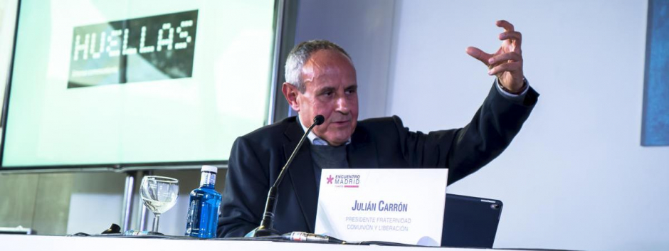 Él hasta ahora presidente de Comunión y Liberación, el sacerdote extremeño Julián Carrón