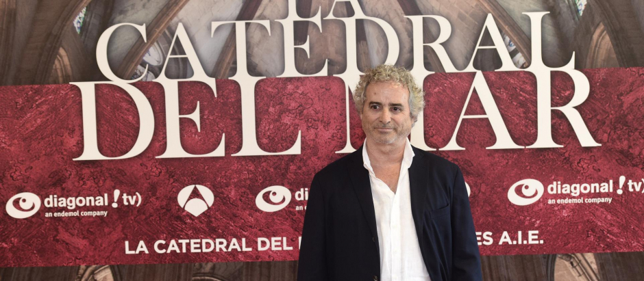 El escritor Illdefonso Falcones en la presentación del rodaje de la serie 'La catedral del mar'