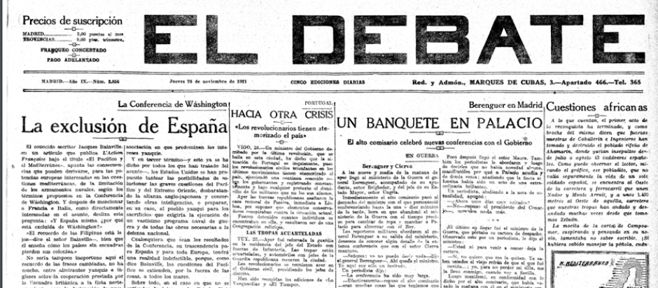 El Debate 24 de noviembre de 1921