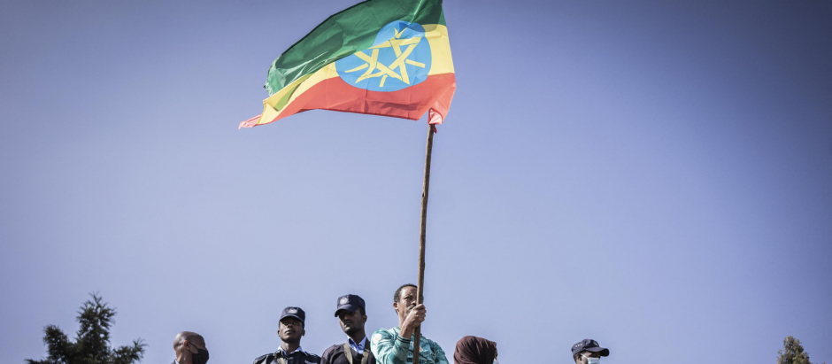 Acto de apoyo a los nuevos reclutas que se unen a la Fuerza de Defensa Nacional de Etiopía