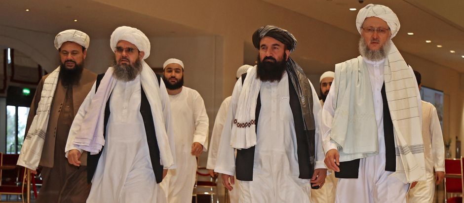 Delegación talibán en Qatar (foto de archivo)