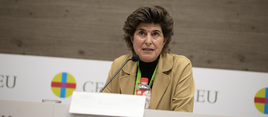María San Gil, en la Universidad San Pablo CEU, noviembre de 2021.