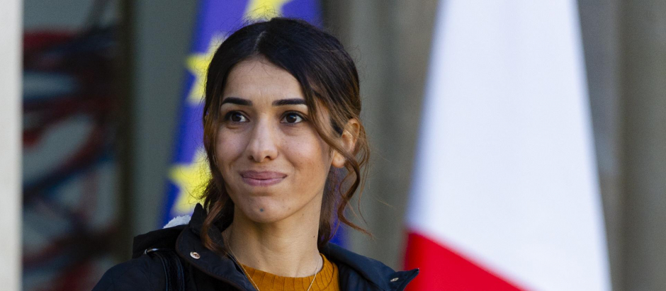 Nadia Murad en París en 2018