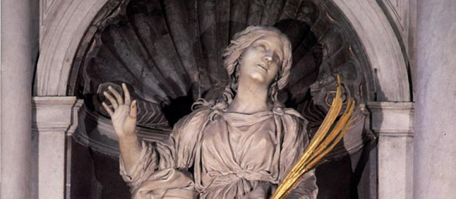 Estatua de santa Bibiana por Gian Lorenzo Bernini