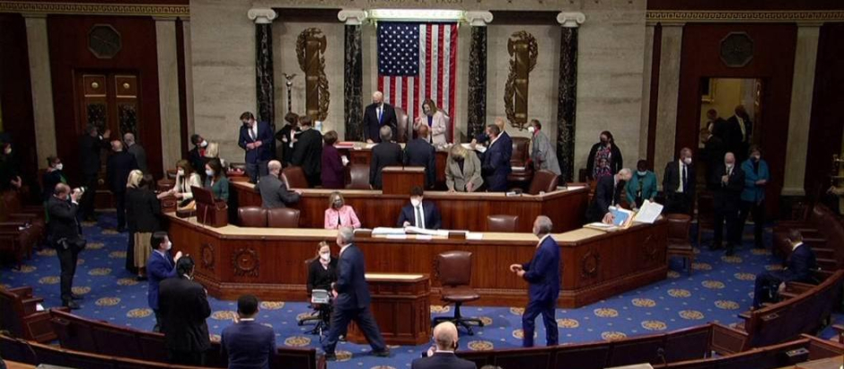 Panorámica del pleno del Congreso de los Estados Unidos (archivo)