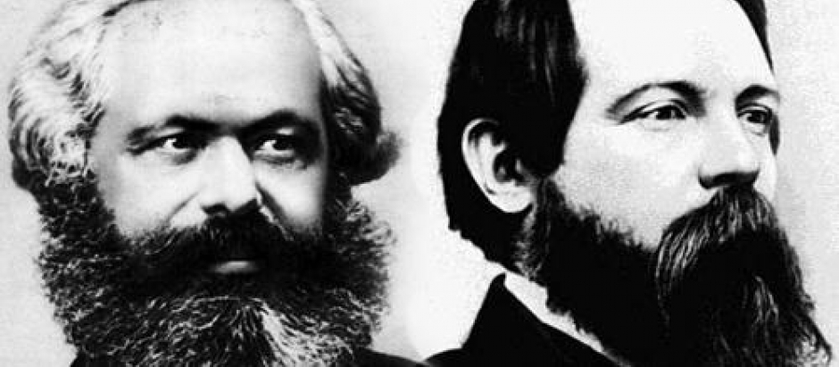 Karl Marx y Friedrich Engels, autores de El Manifiesto Comunista
