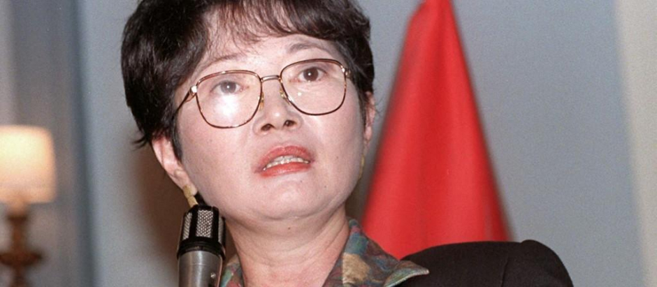 Susana Higuchi, exmujer de Alberto Fujimori, en una imagen del año 2000