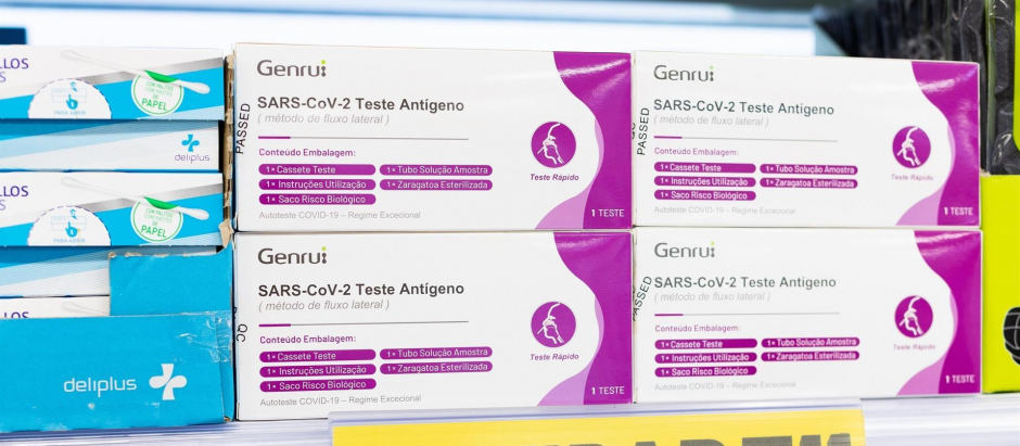 Test de antígenos en un supermercado en Portugal