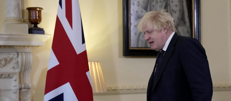 El primer ministro británico, Boris Johnson, en el número 10 de Downing Street