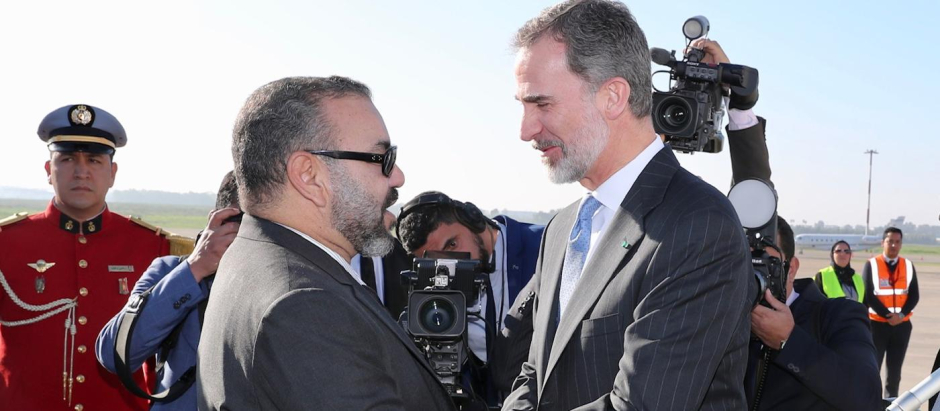 El Rey Felipe VI y Mohamed VI en una visita a Marruecos