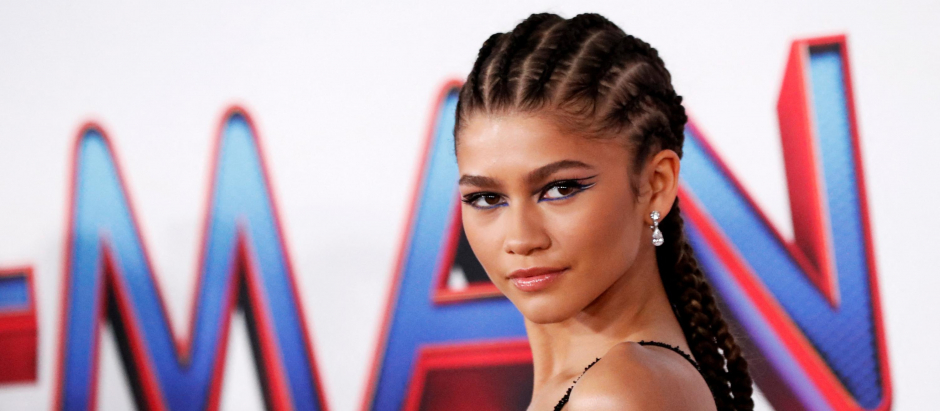 Actress and singer Zendaya at the premiere for the film Spider-Man: No Way Home in Los Angeles, California, December 13, 2021.