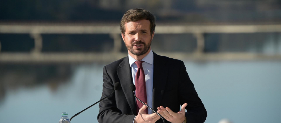El presidente del PP, Pablo Casado, interviene en la última Junta Directiva Provincial del PP de A Coruña
