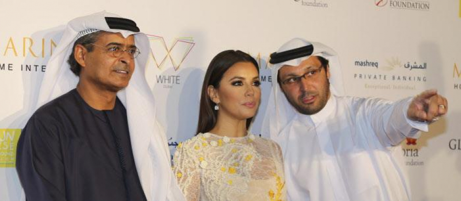 La actriz Eva Longoria durante una visita al Festival de Cine de Dubái