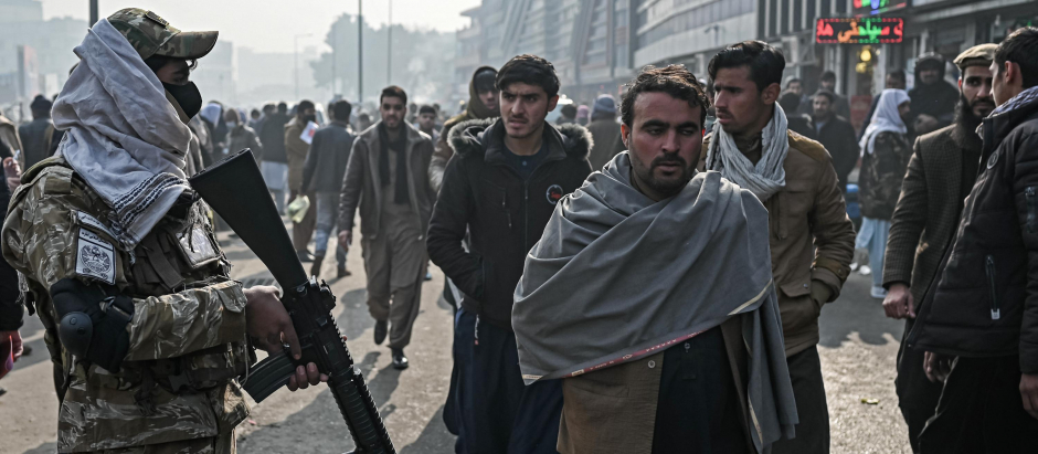 Control talibán en las calles de Kabul, imagen de archivo