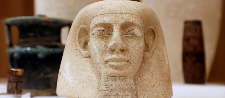 Varias de las piezas recuperadas de los expolios de Egipto