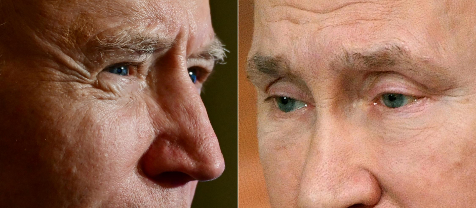 El presidente de EE.UU., Joe Biden, y de Rusia, Vladimir Putin