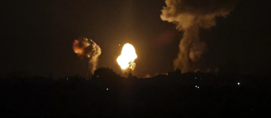 Ataque israelí contra objetivos de Hamás en la Franja de Gaza