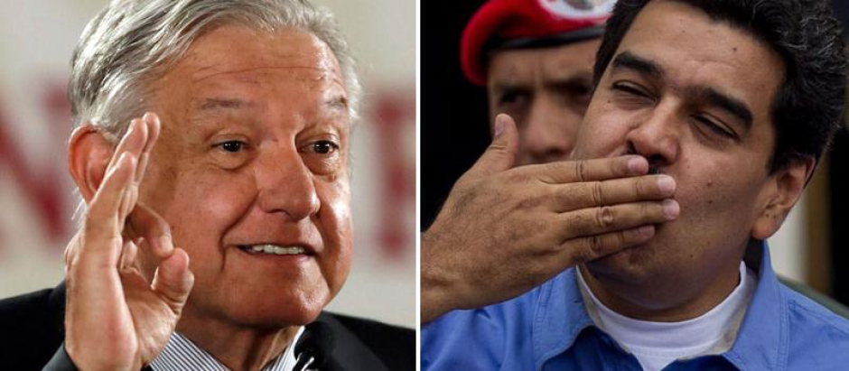 Andrés Manuel López Obrador con Nicolás Maduro