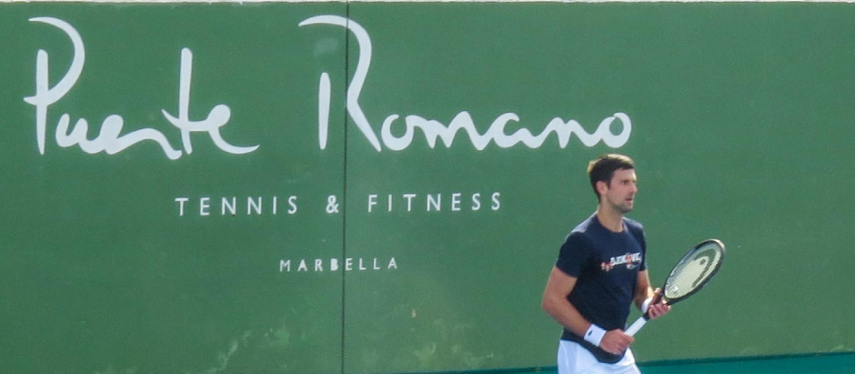 Djokovic entrenando en Marbella el pasado 2 de enero