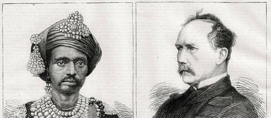 Ilustraciones de Malhar Rao Gaekwad y Robert Phayre en 'The Graphic' (1875)