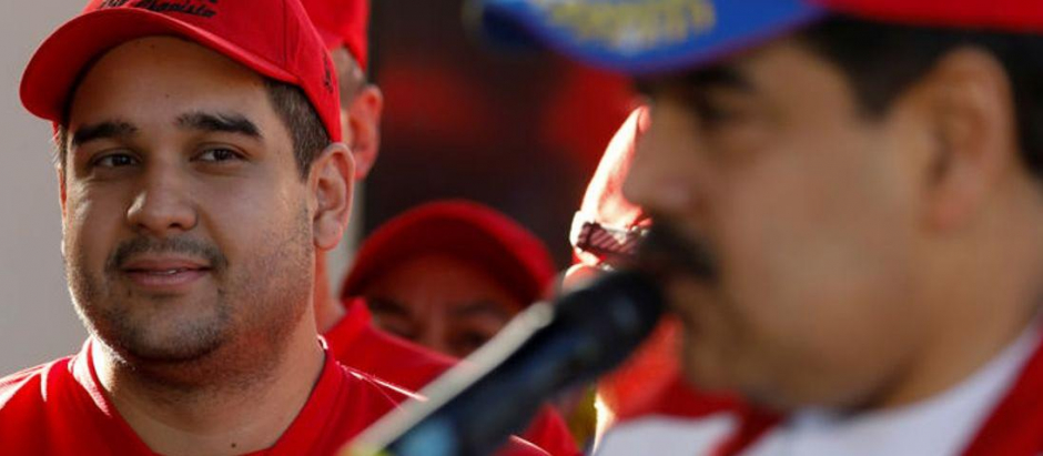 'Nicolasito Maduro', el hijo del líder chavista, junto a su padre