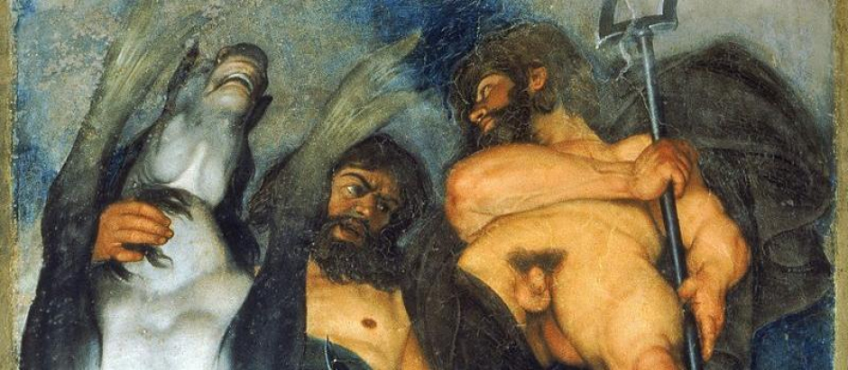 El único fresco de Caravaggio representa a Júpiter, Neptuno y Plutón
