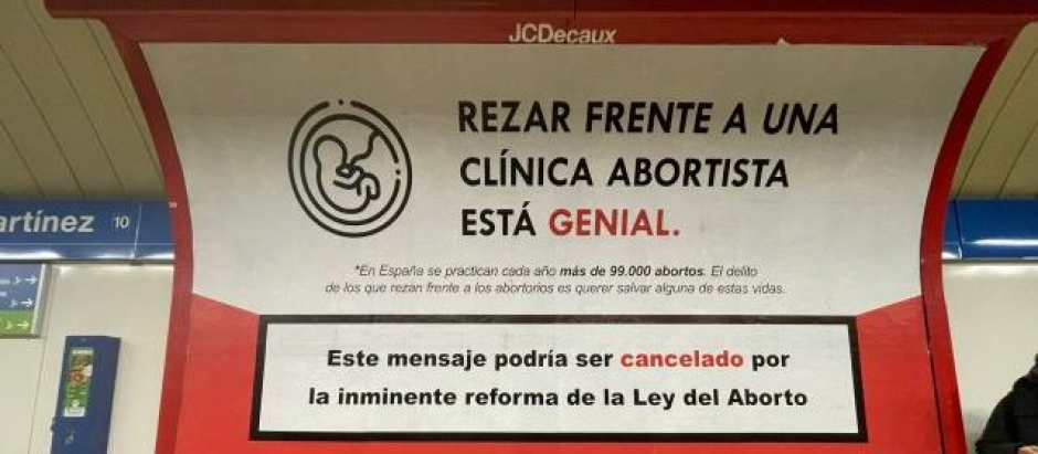 Campaña 'Cancelados' de la ACdP, que arranca con carteles contra la reforma de la Ley del Aborto