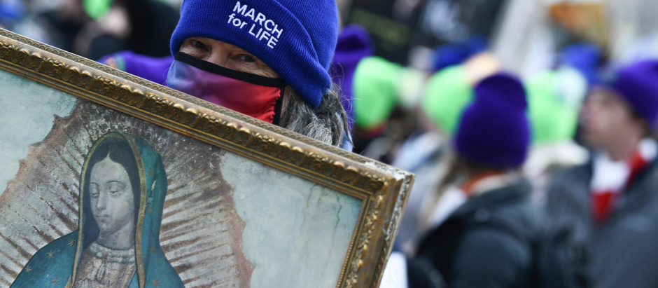 Activistas provida se manifiestan durante la 49.ª 'Marcha anual por la Vida', en Washington, DC.(Estados Unidos)