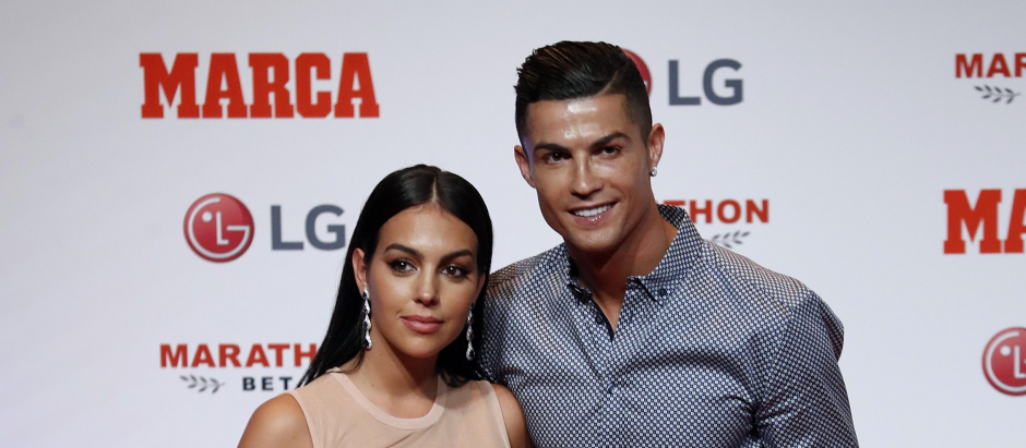 Soccerplayer Cristiano Ronaldo and Georgina Rodriguez during Marca Leyenda Awards in Madrid on Monday, 29 July 2019.