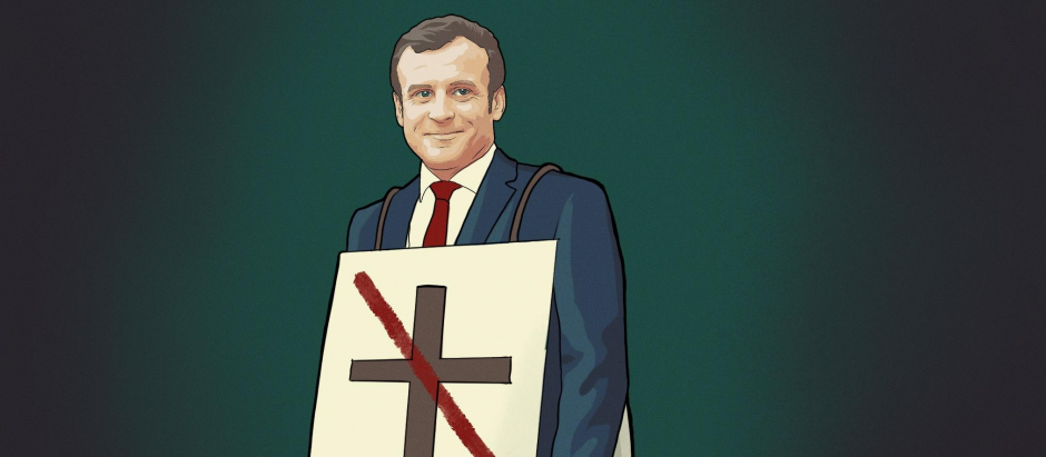 Ilustración: Macron aborto religión