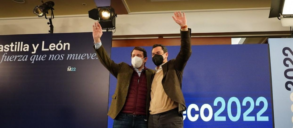 Fernández Mañueco y Moreno durante un acto de la pasada campaña