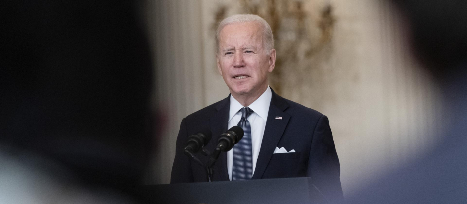 El presidente estadounidense, Joe Biden, el pasado 15 de febrero, en una comparecencia en la Casa Blanca