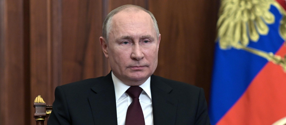 El presidente ruso, Vladimir Putin, se dirige al pueblo ruso en Moscú, Rusia