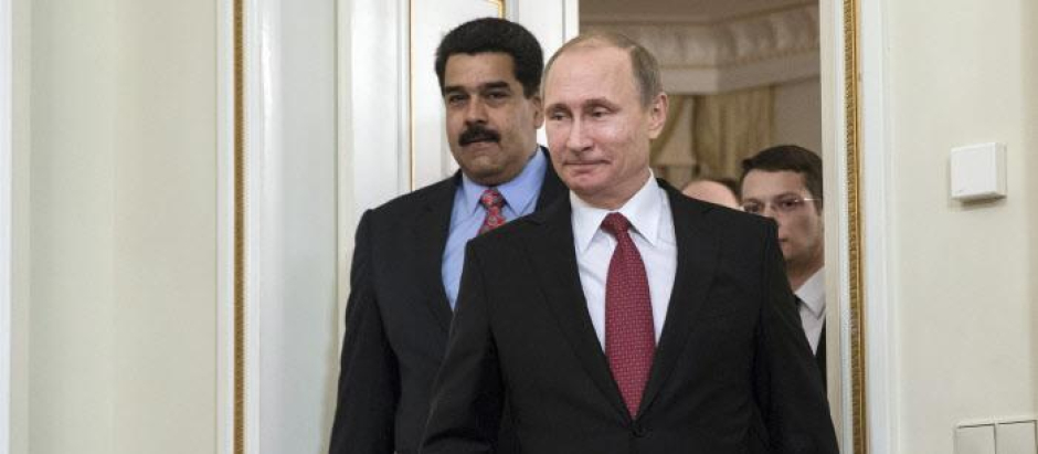 Vladimir Putin, junto al presidente venezolano, Nicolás Maduro