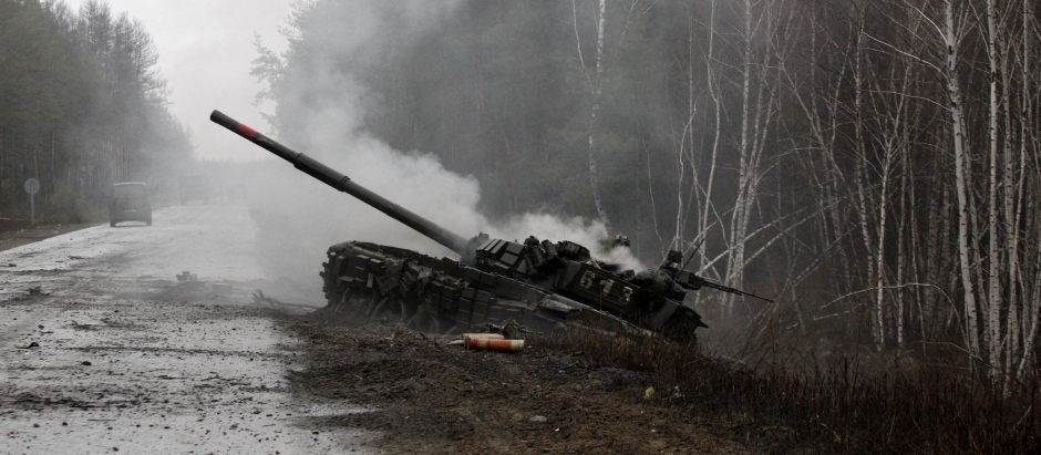 Tanque destruido ucrania