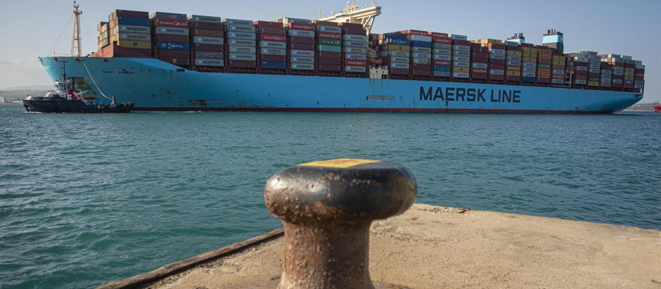 Un contenedor de Maersk.